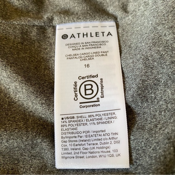 ATHLETA CHELSEA CARGO LINED PANT BLACK. SIZE 16 - Picture 15 of 16